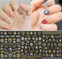 20 Sheets Gold Nail Art Stickers - Metallic 3D Self Adhesive Flower Diamond Designs for Women Nail Decorations