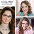 AQWANO Blue Light Blocking Reading Glasses, 4 Pack Computer Readers for Women, Cat Eye Stylish