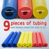 Foam Grip Tubing for Utensils - 9 PC 8" Handles - Foam Tubing for Handle Grip - Cut to Length - Adaptive Utensils Grip Tubing - Fits Most Utensils and pens - Elderly, Disabled, Handicapped, Dexterity