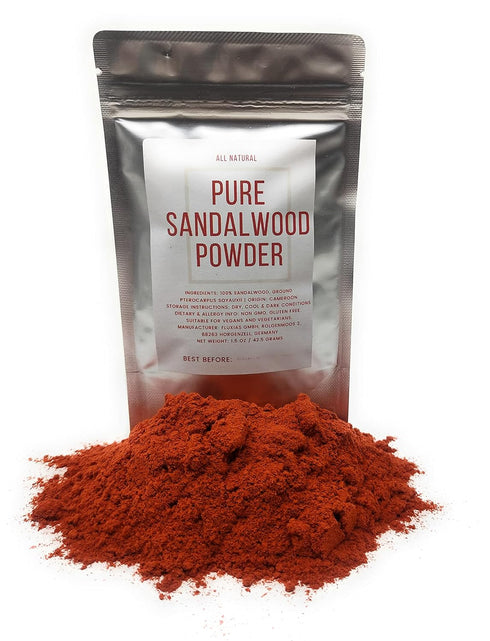 Pure Sandalwood Powder - 100% Natural Culinary Grade Sandalwood Dust - Raw, Vegan, Non-GMO