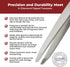 World's Best Diamond Tip Tweezers - Slant Precision Tool for Eyebrow, Facial & Ingrown Hair Removal