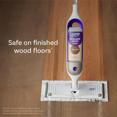 Swiffer PowerMop Refills for Wood Mopping Pads, 11 Count for Floor Cleaning.