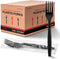 Stock Your Home Individually Wrapped Forks - 250 Count Heavyweight Plastic Forks for Party Supplies