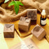 Leinuosen 4 Pcs Wooden Essential Oil Diffuser Square Diffuser Wooden Grain Portable Air Freshener for Car Aromatherapy