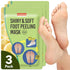 Purederm Shiny & Soft Foot Peeling Mask (3 pack) for Smooth Baby Skin, Exfoliating Calluses