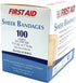First Aid Sterile Adhesive Spot Bandage, Sheer Plastic 1-1/2 X 1-1/2 Inch, 100 per Box