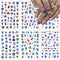 6 Sheets Cute Nail Art Stickers, 3D Self Adhesive Kawaii Designer Decals for Women Girls DIY Nail Art