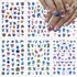 6 Sheets Cute Nail Art Stickers, 3D Self Adhesive Kawaii Designer Decals for Women Girls DIY Nail Art
