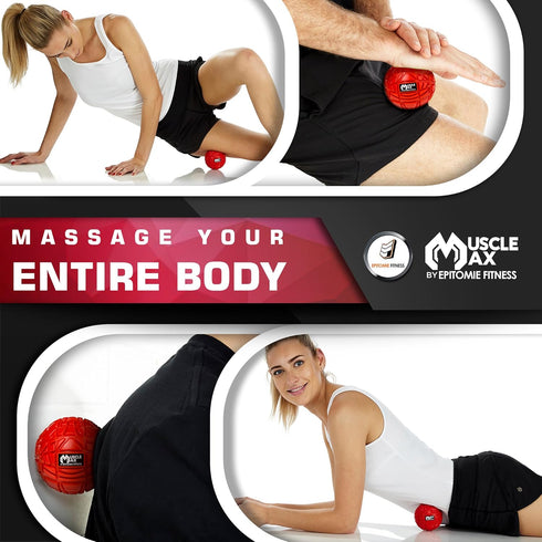 Muscle Max Massage Ball - Therapy Ball for Trigger Point Massage, Deep Tissue Massager for Myofascial Release