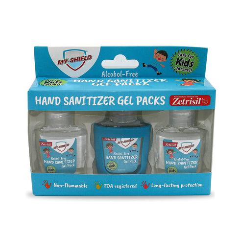 Hand Sanitizer Gel Packs for Kids With Silicone Holder 1 oz (3-pack)