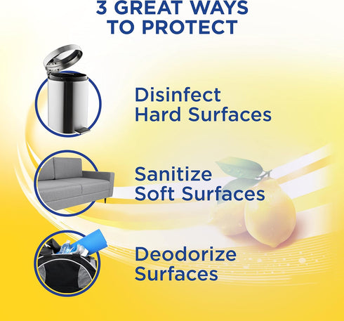 Lysol Disinfectant Spray, 12.5 oz, Lemon Breeze, Antibacterial and Sanitizing Spray for Deodorizing
