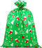 CCINEE Giant Green Christmas Sacks for Jumbo Gift Package (36"x44") with Tag Card and Wrapping Tie