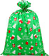 CCINEE Giant Green Christmas Sacks for Jumbo Gift Package (36"x44") with Tag Card and Wrapping Tie