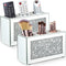 Tanlade 2 Pcs Mirrored Makeup Brush Holder, Crushed Diamond Crystals Organizer for Vanity and Desk