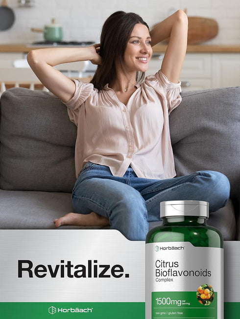 Horbaach Citrus Bioflavonoids Supplement, 1500mg, 300 Caplets, Vegetarian, Non-GMO, Gluten Free Formula, Value Size