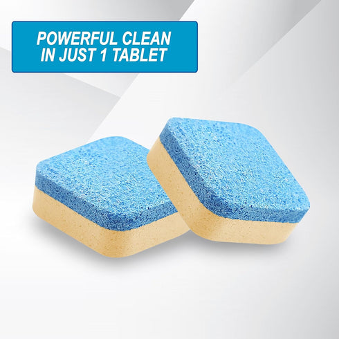 Air Jungles Washing Machine Cleaner Tablets - 24 Count, Lemon Scent, Deep Cleaning, Compatible with Front and Top Load