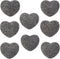 SUNYIK Lava Rock Gemstone Puffy Heart, Natural Pocket Stone Figurine Decoration Aromatherapy