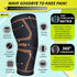 Knee Brace for Women & Men, 2 Pack Compression Knee Brace, Knee Support Sleeve for Pain Relief, Running, Sports, Orange