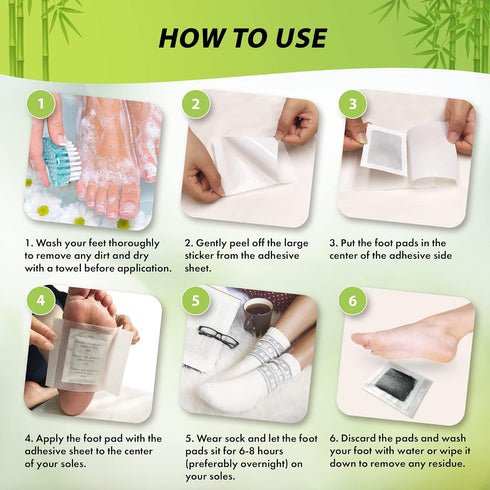 TXL Active 14 Count Bamboo Charcoal Foot Pads: Overnight Comfort Patches - Plant-Based Wellness-Inspired Foot Care