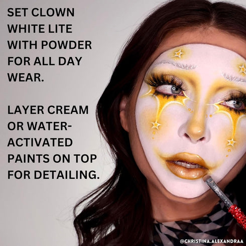 Mehron Makeup Clown White Lite | 2 oz (56g) Professional Face Paint & Body Paint for Clown, Stage, Film, Cosplay,
