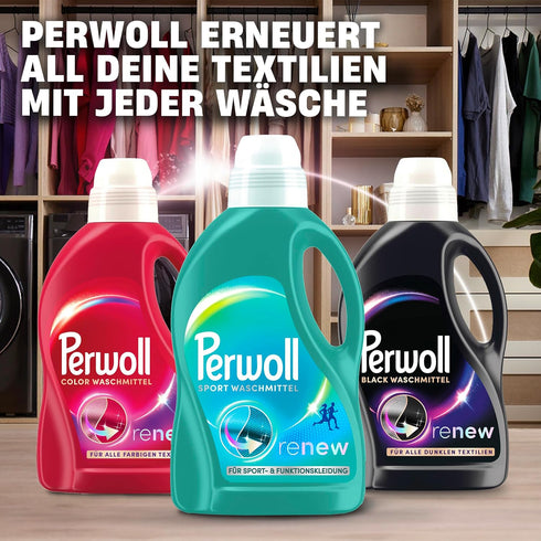 Perwoll (1 27 Sports Detergent x Wash Loads) | Gently Cleans, Removes Bad Odors & Maintains Elasticity | For Sports