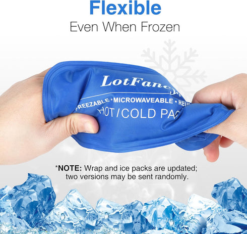 LotFancy Face Ice Pack Wrap with 4 Reusable Hot Cold Therapy Gel Packs for TMJ, Wisdom Teeth, and Facial Surgery Pain