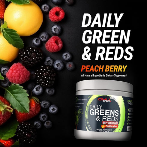 Greens and Reds Superfood Powder - 42 Superfoods, Antioxidants, Adaptogen, Probiotics for Digestive Health