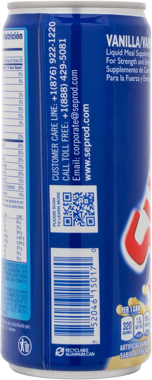 Supligen Vanilla Liquid Meal Supplement for Strength & Energy, 9.87 Oz, Pack Of 12