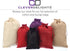 CleverDelights 8" x 12" Burlap Bags - 5 Pack, Jute Drawstring Sacks