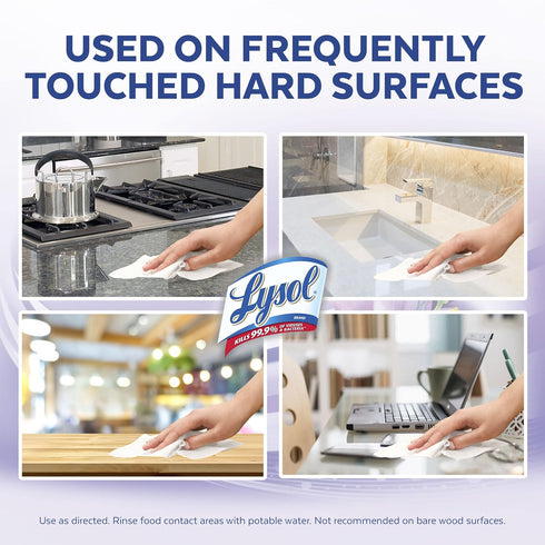 Lysol Disinfectant Wipes, 80 Count, Multi-Surface Antibacterial Cleaning Wipes, Early Morning Breeze, Pack of 6