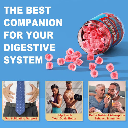 Butyrate Gummies with Probiotic + Prebiotic + Postbiotic - 9 Billion CFU for Digestive Health and Bloating Support