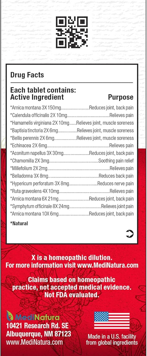 T-Relief Arnica +12 Natural Actives, Fast-Acting Formula, 100 Tablets