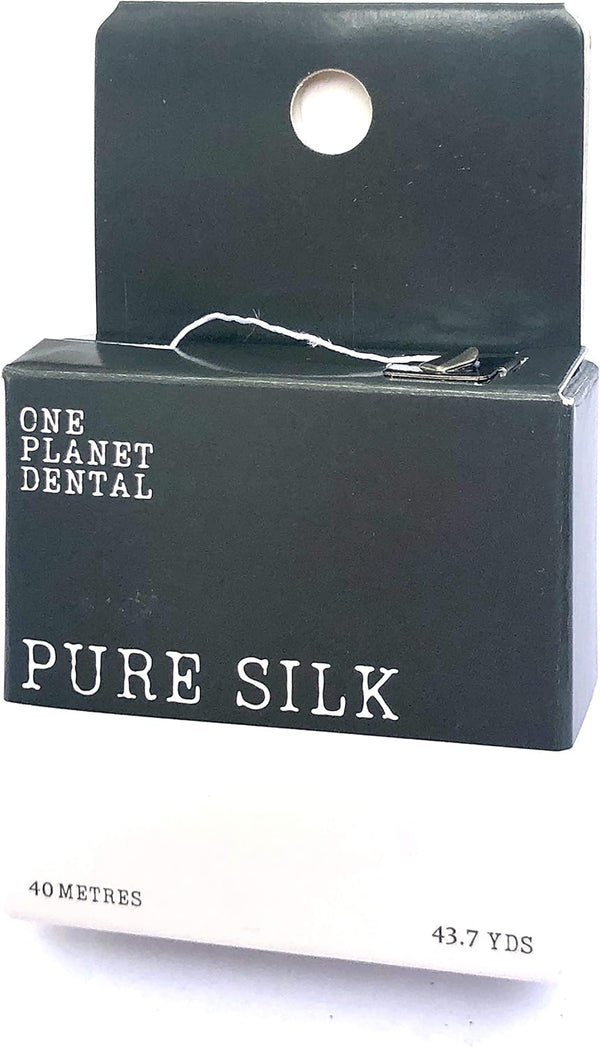 Biodegradable Silk Dental Floss - Zero Waste, No PFAS, Teflon Free, Peppermint Oil, 43 Yards, Plastic Free