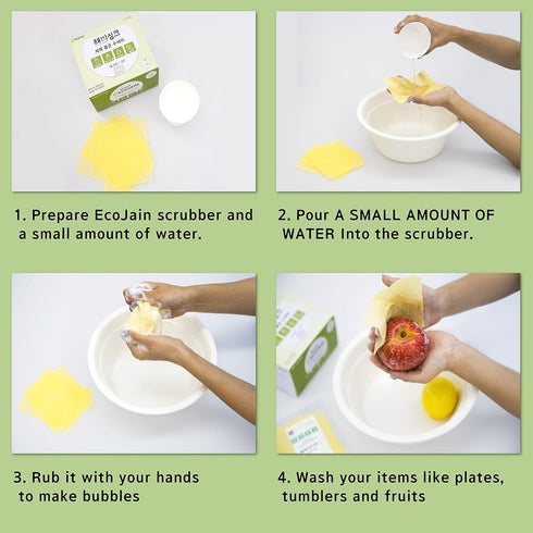 Disposable Scrub Sponge - 80 Sheets Portable Pre-soaped Wipe for Cleaning Dishes Anytime, Anywhere