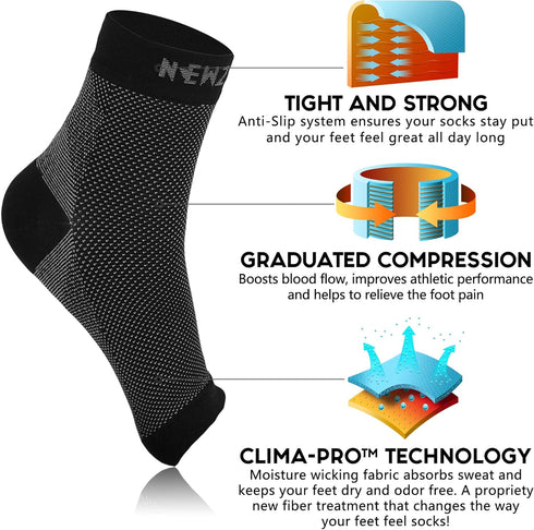 NEWZILL Plantar Fasciitis Socks with Arch Support, Compression Sleeve for Foot Care and Circulation