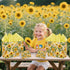 SolarGlory Large Sunflower Gift Bag with Yellow Tissue Paper and Greeting Card Sunflower Wrapping Paper for Women Girl