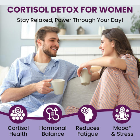 Uniisyunm 16 1 90 Cortisol Supplements for Women, IN Cortisol Detox for Women, with Magnesium, Ashwagandha, L-Theanine