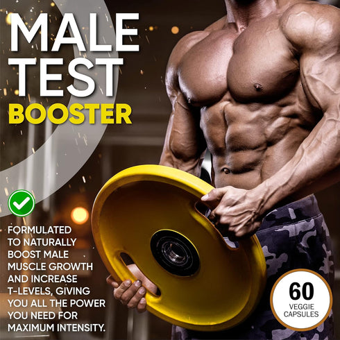 Alpha Enlargement Pills for Men - Male Enhancing Supplement with Horny Goat Weed, Testosterone Booster, Energy &