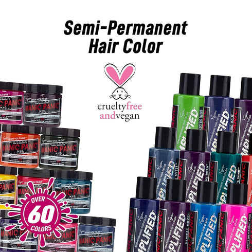 MANIC PANIC Atomic Turquoise Hair Color - Amplified - Semi Permanent Hair Dye, Bright Aqua Blue
