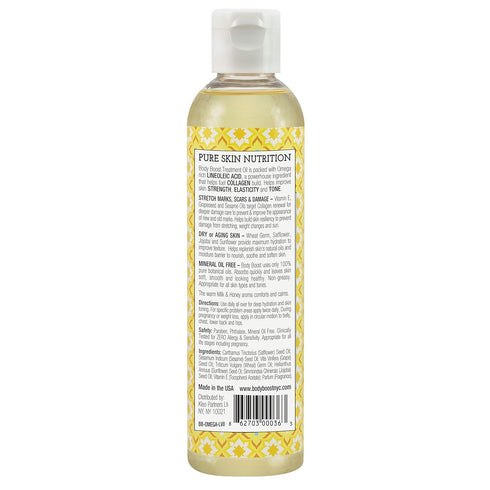 Body Boost 8oz Milk & Honey Stretch Mark Oil - Safe for Pregnancy and Nursing, Scars