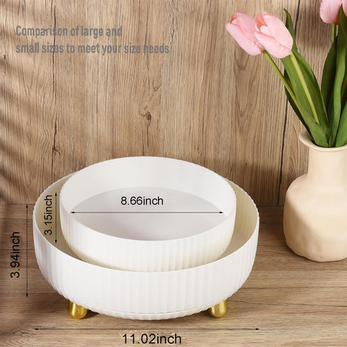 Anyoifax 360 Degree Rotating Makeup Perfume Organizer Tray, Spinning Cosmetics Storage for Bathroom Countertop