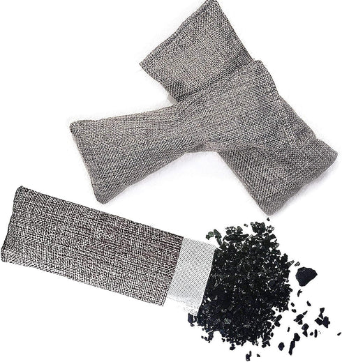 12 Packs Natural Air Purifying Bag | Shoe Deodorizer and Odor Eliminator, 100% Natural Activated Bamboo Charcoal