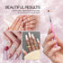Ivy L Premium 2 Way French Gel Acrylic Nail Art Kolinsky Brush with Dotting Tool, Size #6, Pink Marble
