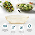 Posh Setting Disposable Oval Serving Bowls, Gold Glitter Plastic Serving Bowls, 4 Pack, 72 Ounce Heavy Duty Party Bowl