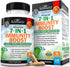 Immune Support Supplement with Zinc, Vitamin C, D3, Elderberry & Ginger - 120 Dr Approved Vitamins for Adults