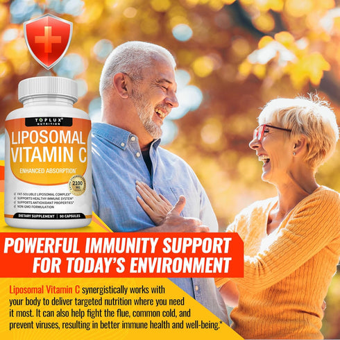 Liposomal Vitamin C 2100mg, High Absorption Fat Soluble VIT C for Immune Support, Collagen Booster, Antioxidant, Vegan