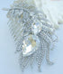 Sindary Bridal Headpiece, 4.33" Rhinestone Crystal Peacock Feather Hair Comb for Women
