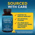 Viva Naturals Triple Strength Omega 3 Fish Oil Supplement - 2500 mg with EPA, DHA, DPA - 30 Softgels