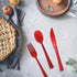 150 Pack Plastic Silverware, Disposable Cutlery Set Heavy Duty with 50 Forks, 50 Knives, 50 Spoons for Parties, Events