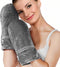 Heated Mitts for Arthritis, Microwavable Hand Warmer for Stiff Joints, Unscented Therapy Mittens, Grey